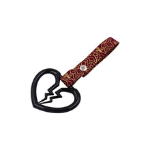 Load image into Gallery viewer, Brand New Broken Heart Black JDM TSURIKAWA Ring Subway Train Bus Handle Strap Charm Drift