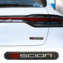 Load image into Gallery viewer, Brand New 1PCS Scion Real Carbon Fiber Black Car Trunk Side Fenders Door Badge Scratch Guard Sticker