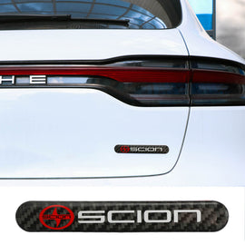 Brand New 1PCS Scion Real Carbon Fiber Black Car Trunk Side Fenders Door Badge Scratch Guard Sticker