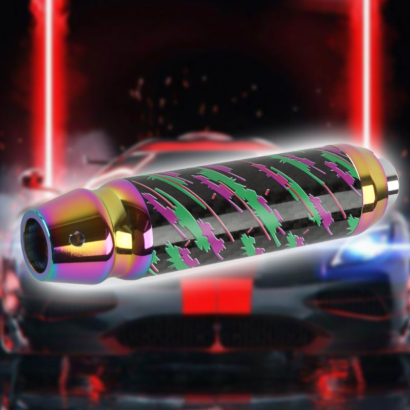 Brand New HKS Style Universal Real Carbon Fiber Neo Chrome Aluminum Automatic Transmission Racing Gear Shift Knob