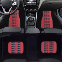 Load image into Gallery viewer, Brand New 4PCS UNIVERSAL BRIDE RED/BLACK Racing Fabric Car Floor Mats Interior Carpets