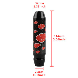 Brand New Naruto Akatsuki Cloud Universal Real Carbon Fiber Black Aluminum Automatic Transmission Racing Gear Shift Knob