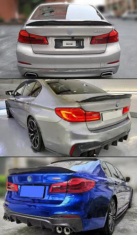 BRAND NEW 2017-2023 BMW G30 G38 5 SERIES F90 M5 PSM STYLE REAL CARBON FIBER TRUNK SPOILER WING