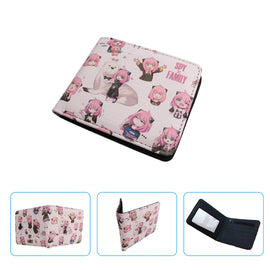 Brand New Unisex SPY X Family Anya Forger Anime Purse Short Bifold Fashion Leather Wallet