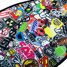Load image into Gallery viewer, Brand New 4PCS UNIVERSAL JDM STICKERBOMB Racing Fabric Car Floor Mats Interior Carpets