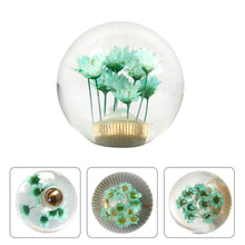 Load image into Gallery viewer, Brand New Universal Round Ball Crystal Clear Green Flowers Manual Gear Shift Knob Shifter M8 M10 M12