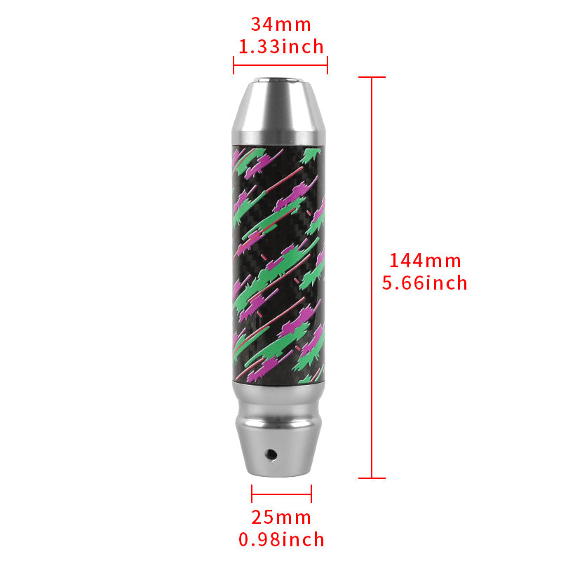Brand New HKS Style Universal Real Carbon Fiber Silver Aluminum Automatic Transmission Racing Gear Shift Knob