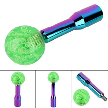 Load image into Gallery viewer, BRAND NEW UNIVERSAL V2 CRYSTAL BUBBLE GREEN ROUND BALL SHIFT KNOB MANUAL CAR RACING GEAR M8 M10 M12 &amp; Neo Chrome Shifter Extender Extension