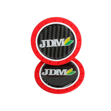 Load image into Gallery viewer, Brand New 2PCS JDM Real Carbon Fiber Car Cup Holder Pad Water Cup Slot Non-Slip Mat Universal