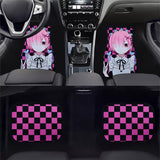 Brand New 4PCS UNIVERSAL ANIME HENTAI Racing Fabric Car Floor Mats Interior Carpets