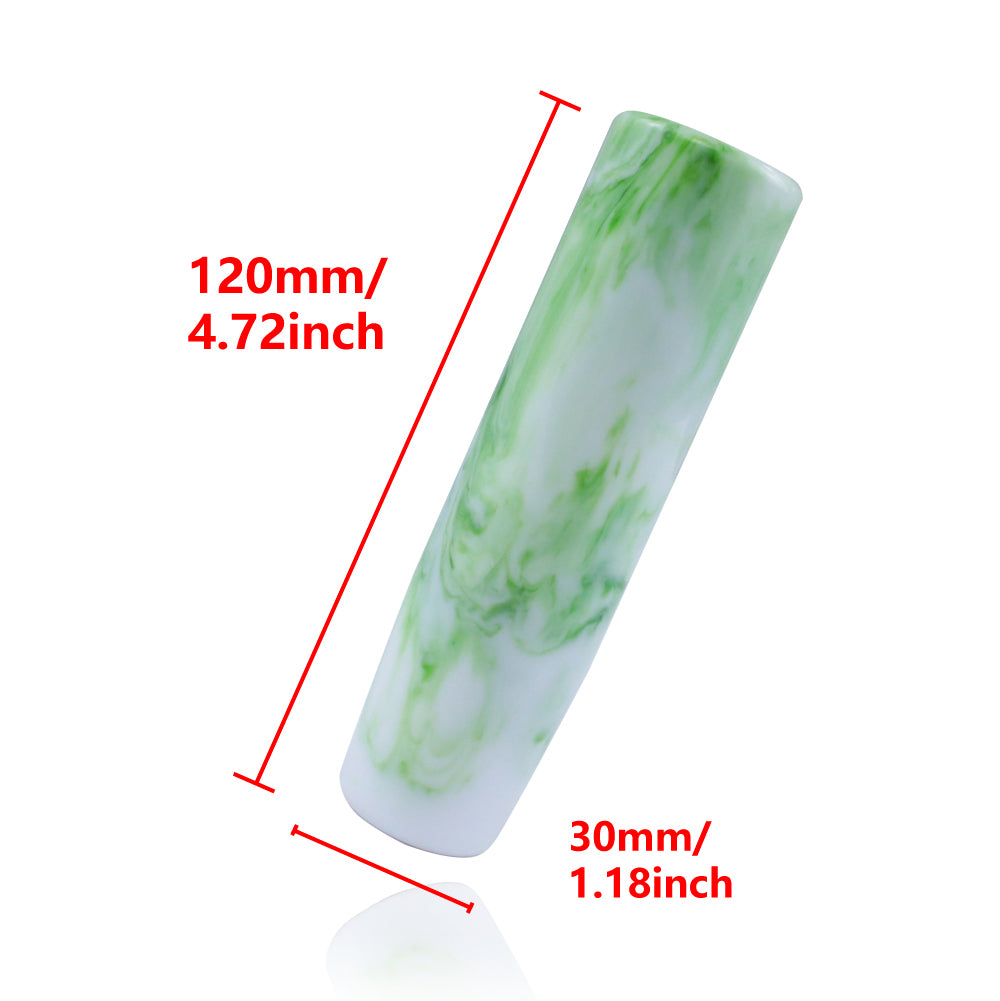 Brand New 12CM Universal Pearl Long WH/GR Stick Manual Car Gear Shift Knob Shifter M8 M10 M12