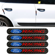 Load image into Gallery viewer, Brand New 4PCS Ford Racing Real Carbon Fiber Black Car Trunk Side Fenders Door Badge Scratch Guard Sticker