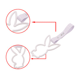 Brand New Playboy Bunny Shaped White JDM TSURIKAWA Subway Bus Handle Strap Charm Drift