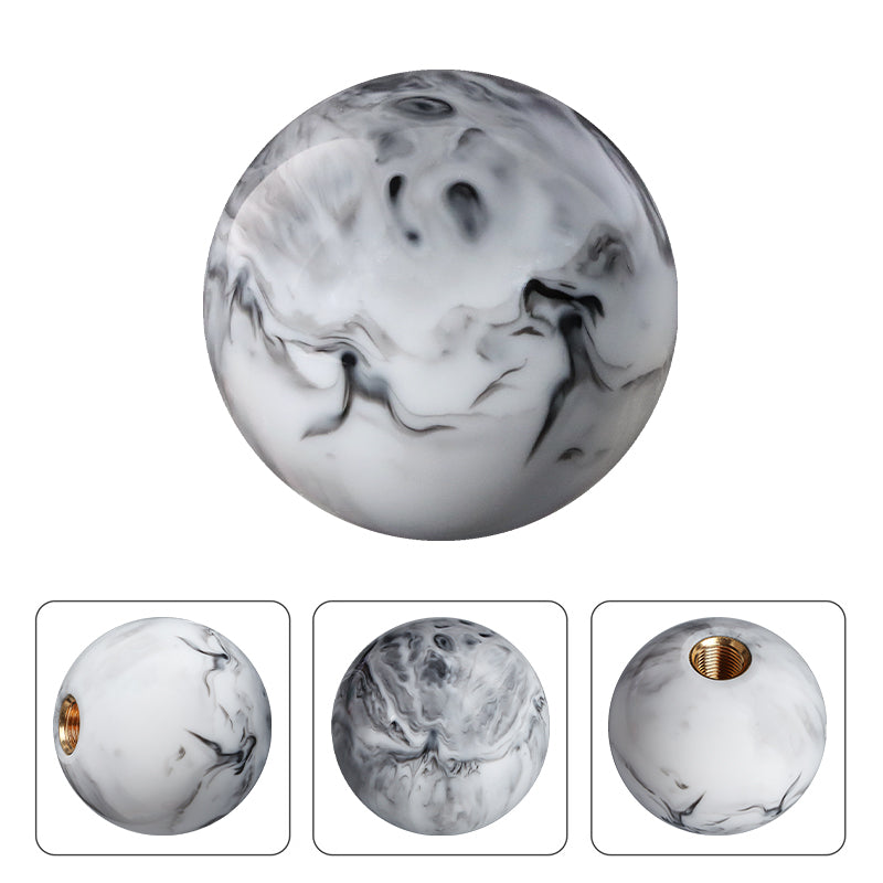 BRAND NEW UNIVERSAL JDM Pearl Round Starball White/Black Manual Gear Stick Shift Knob Lever Shifter M8 M10 M12
