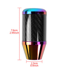 Load image into Gallery viewer, Brand New Universal 5 SPEED Neo-Chrome Real Carbon Fiber Racing Gear Stick Shift Knob For MT Manual M12 M10 M8