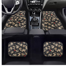 Load image into Gallery viewer, Brand New 4PCS SAKURA KOI FISH Racing Black Fabric Car Floor Mats Interior Carpets