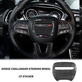 Brand New Real Carbon Fiber Steering Wheel Center Cover Trim For Dodge Charger/Challenger 2015-2020