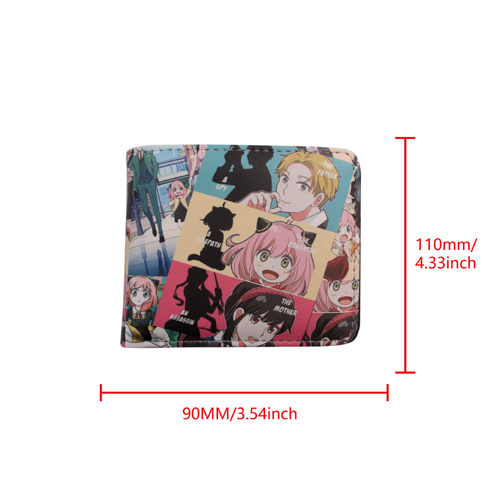 Brand New Unisex SPY X Family Anya Forger Anime Purse Short Bifold Fashion Leather Wallet