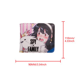 Brand New Unisex SPY X Family Anya Forger Anime Purse Short Bifold Fashion Leather Wallet