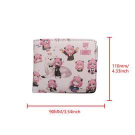 Brand New Unisex SPY X Family Anya Forger Anime Purse Short Bifold Fashion Leather Wallet