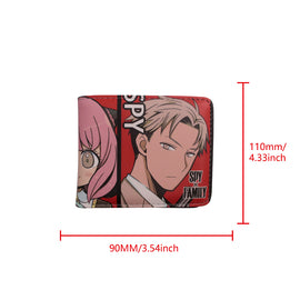Brand New Unisex SPY X Family Anya Forger Anime Purse Short Bifold Fashion Leather Wallet