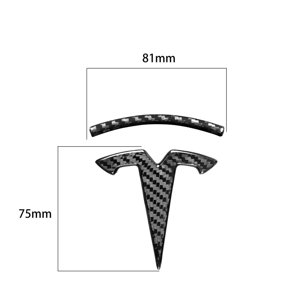 BRAND NEW 2020-2023 Tesla Model Y Logo Cover Real Carbon Fiber Front Hood Badge Emblem