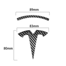 Load image into Gallery viewer, BRAND NEW 2020-2023 Tesla Model Y Logo Cover Real Carbon Fiber Rear Trunk Badge Emblem