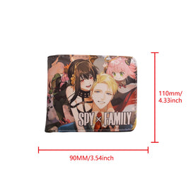 Brand New Unisex SPY X Family Anya Forger Anime Purse Short Bifold Fashion Leather Wallet