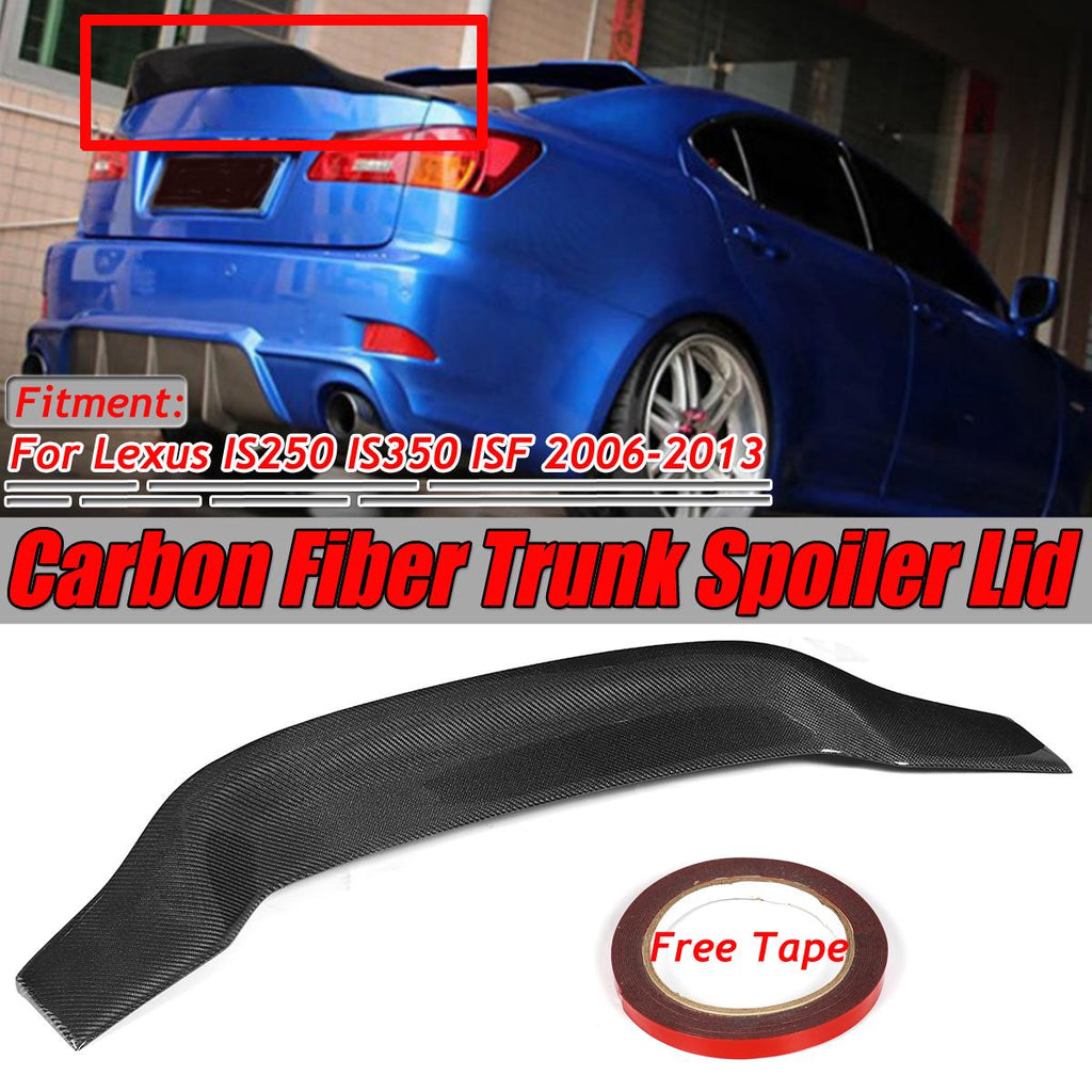 BRAND NEW 2006-2013 Lexus IS250 IS350 IS-F SEDAN Real Carbon Fiber Rear Trunk R Style High Kicks Spoiler