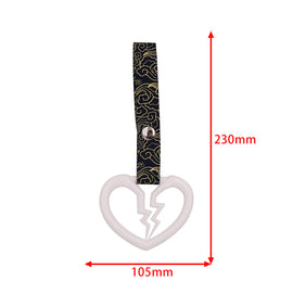 Brand New Broken Heart White JDM TSURIKAWA Ring Subway Train Bus Handle Strap Charm Drift