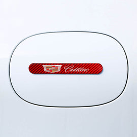 Brand New 8PCS Cadillac Real Carbon Fiber Red Car Trunk Side Fenders Door Badge Scratch Guard Sticker