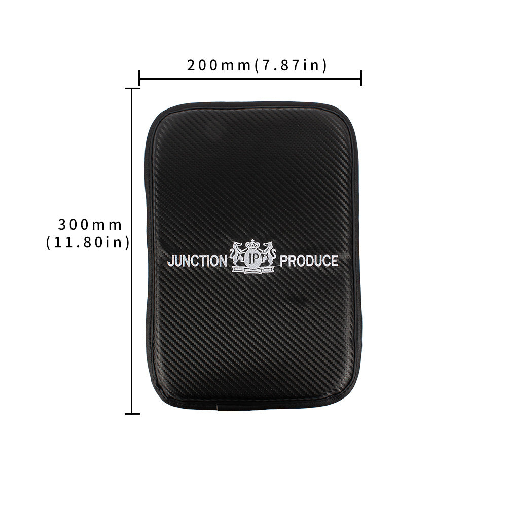 BRAND NEW UNIVERSAL JP JUNCTION PRODUCE Car Center Console Armrest Cushion Mat Pad Cover Embroidery
