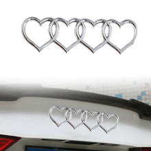Load image into Gallery viewer, Brand New Audi Sport Car Trunk Lid Love Heart Rings Badge Logo Emblem Decoration Chrome