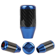 Load image into Gallery viewer, Brand New Universal Mitsubishi Blue Real Carbon Fiber Racing Gear Stick Shift Knob For MT Manual M12 M10 M8