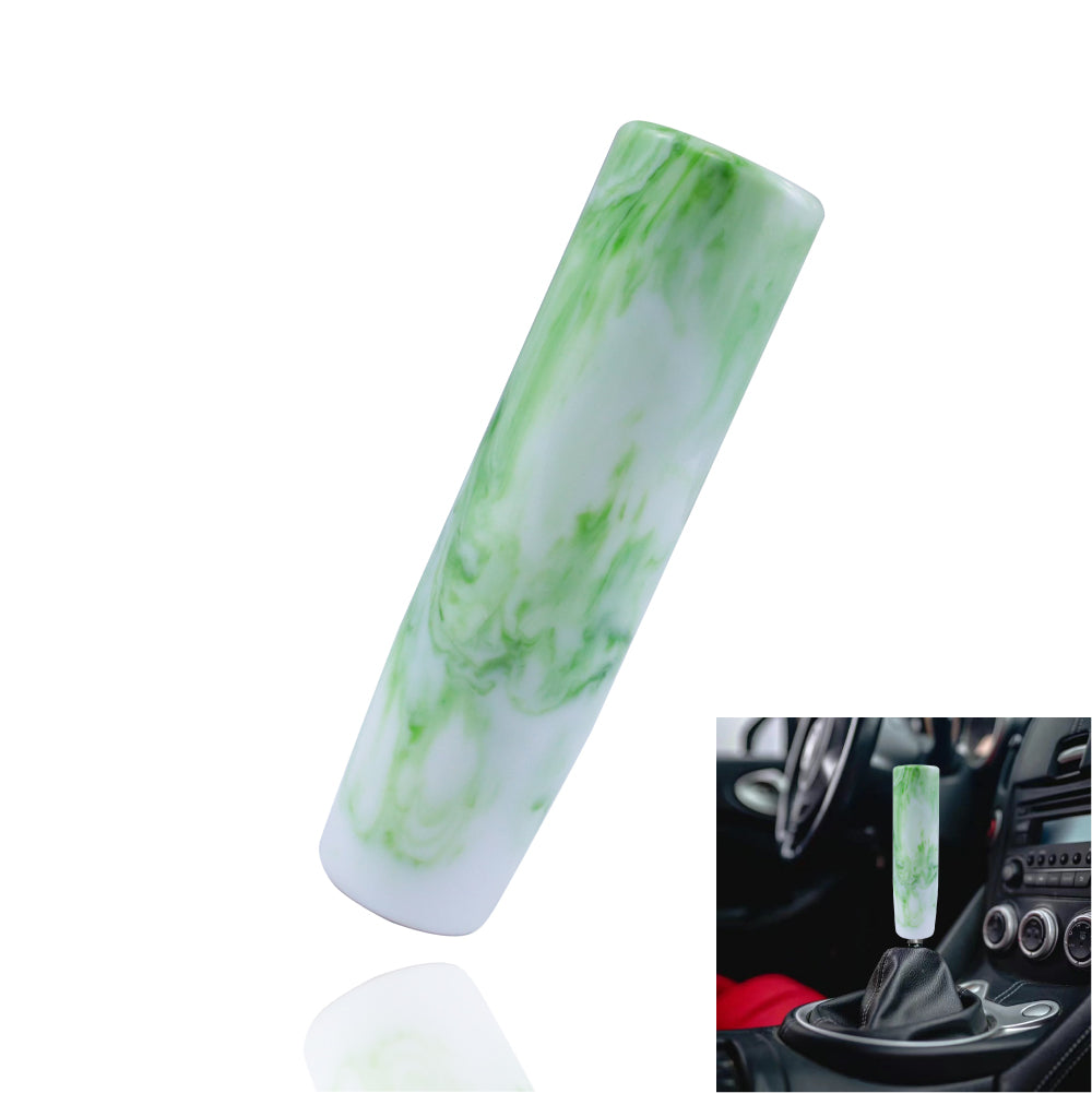 Brand New 12CM Universal Pearl Long WH/GR Stick Manual Car Gear Shift Knob Shifter M8 M10 M12