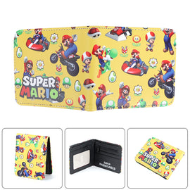 Brand New Men Super Mario Bros Purse Short Bifold Fashion Leather Wallet