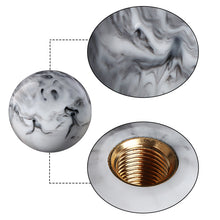 Load image into Gallery viewer, BRAND NEW UNIVERSAL JDM Pearl Round Starball White/Black Manual Gear Stick Shift Knob Lever Shifter M8 M10 M12