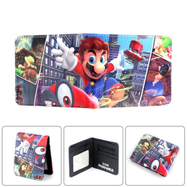 Brand New Men Super Mario Bros Odyssey Purse Short Bifold Fashion Leather Wallet