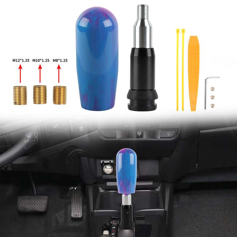 Brand New Universal JDM Blue 10CM Marble Style Stick Automatic Transmission Racing Gear Shift Knob