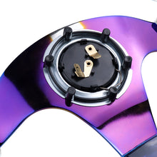 Load image into Gallery viewer, Brand New JDM Universal 6-Hole 326mm Vip Clear Crystal Bubble Burnt Blue Spoke Steering Wheel