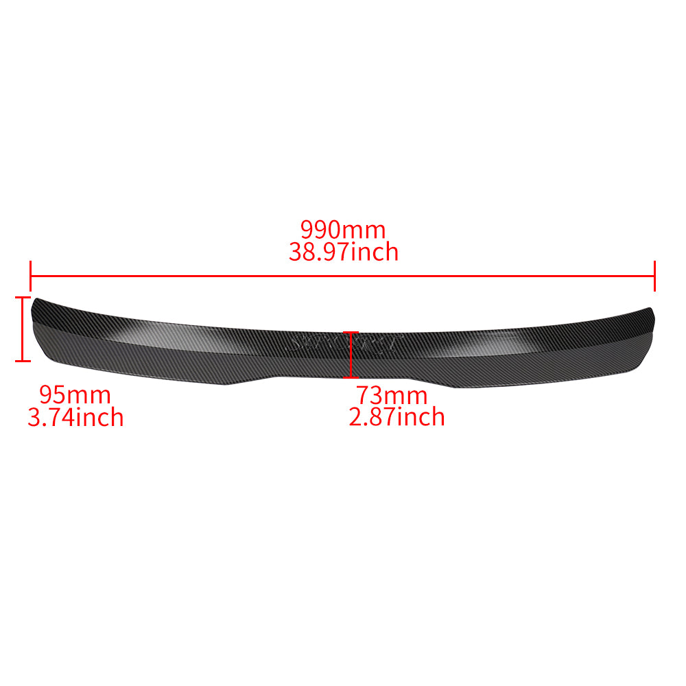 Brand New Car Rear Trunk Wing Spoiler ABS Carbon Fiber Look Modified Lip Universal Fit