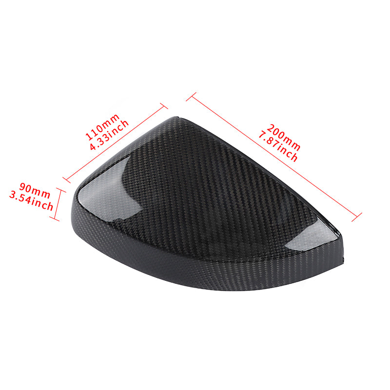 Brand New Audi A3 2015-2021 Real Carbon Fiber Side View Mirror Cover Replacement Caps Fits Without Lane Assist