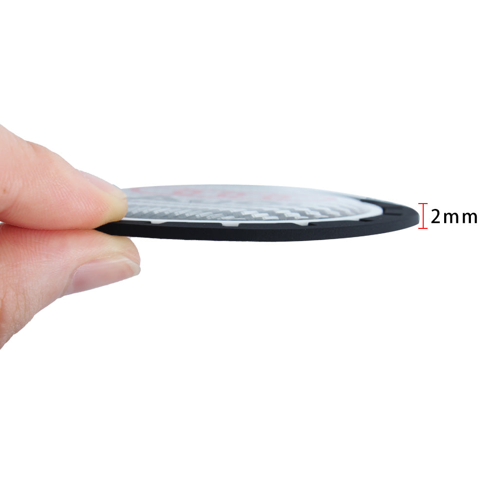 Brand New 2PCS Jaguar Real Carbon Fiber Car Cup Holder Pad Water Cup Slot Non-Slip Mat Universal