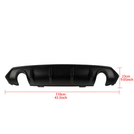 BRAND NEW Honda Civic 2016-2021 4DR SEDAN Rear Bumper Lip Diffuser Splitter Glossy Black