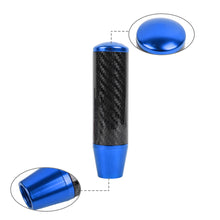 Load image into Gallery viewer, Brand New Universal Blue Carbon Fiber Manual Gear Stick Shift Knob Lever Shifter 13cm
