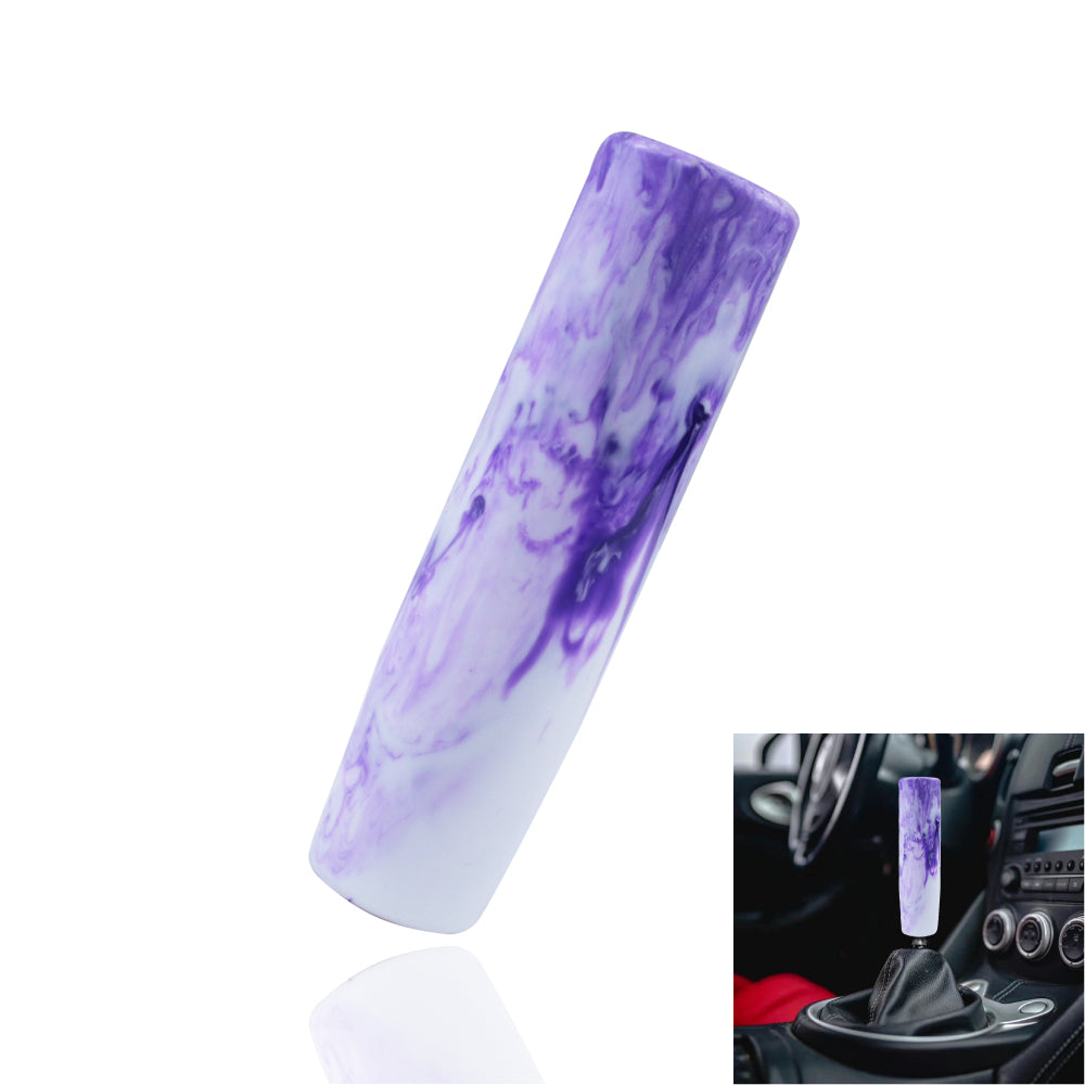 Brand New 12CM Universal Pearl Long WH/PU Stick Manual Car Gear Shift Knob Shifter M8 M10 M12