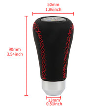 Load image into Gallery viewer, Brand New Universal Mugen Red Stitches Black Leather Manual Car Gear Shift Knob Shifter Lever M8 M10 M12