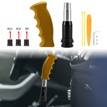 Load image into Gallery viewer, Brand New JDM Gold Aluminum Slotted Pistol Grip Handle Automatic Shift Knob Lever Shifter