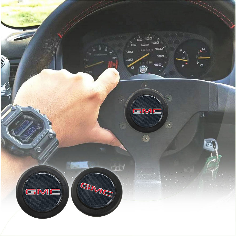 Brand New Universal GMC Car Horn Button Black Steering Wheel Horn Button Center Cap