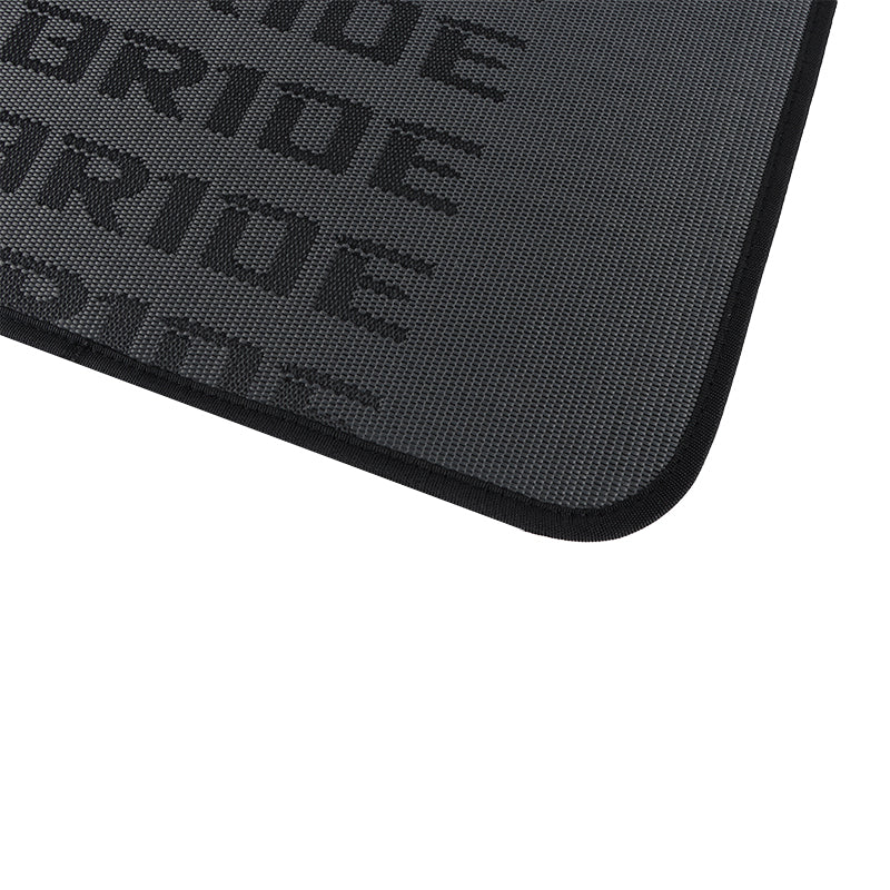 Brand New 4PCS UNIVERSAL BRIDE BLACK Racing Fabric Car Floor Mats Interior Carpets